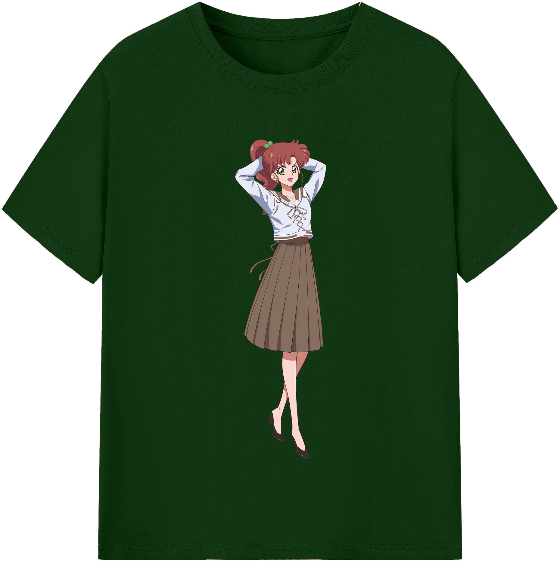 （画像用） 美少女戦士セーラームーン 木野 まこと きの まこと Sailor Moon Kino Makoto （セーラージュピター；Sailor Jupiter） 綿100％半袖Tシャツ（フロントプリント）